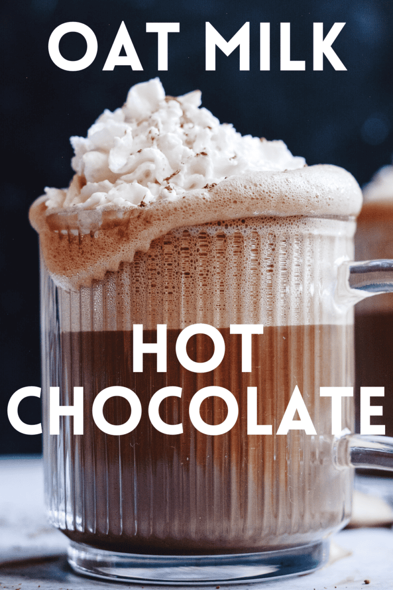 Whisk up Oat Milk Hot Chocolate with 5 ingredients and 5 minutes! This simple recipe has no dairy, is vegan, and only sweetened with maple syrup—but has that smooth, sweet, rich chocolate flavor that makes hot cocoa the ultimate winter treat. Let's go!